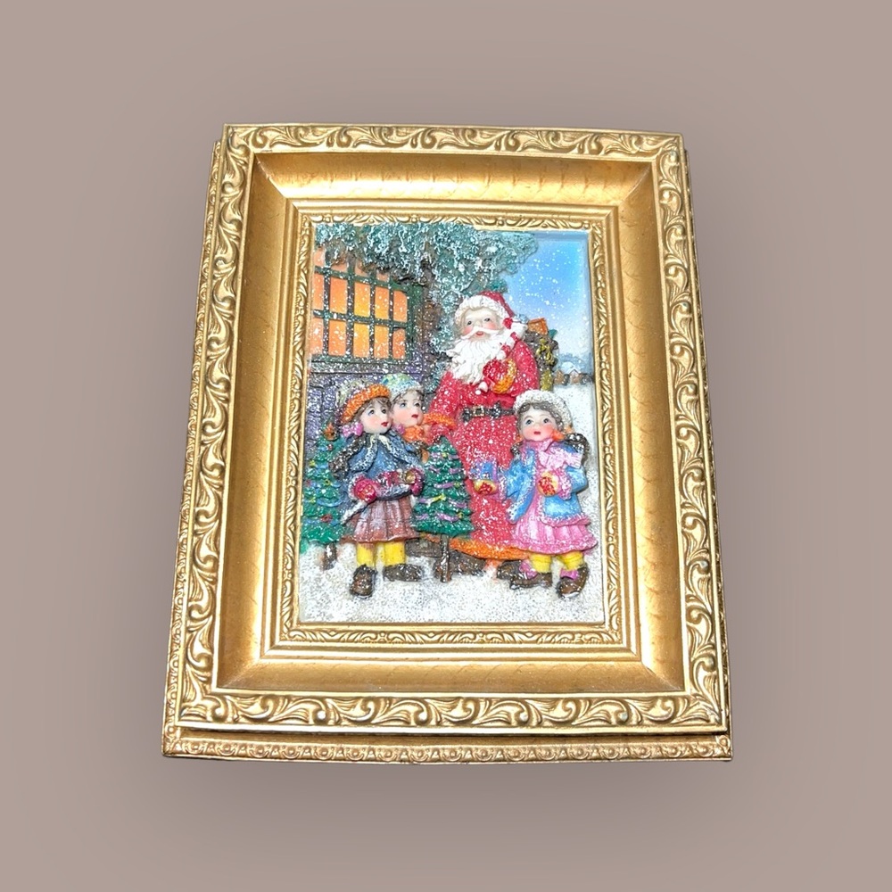 Vintage Artmark 2000 Christmas Winter 3D Picture